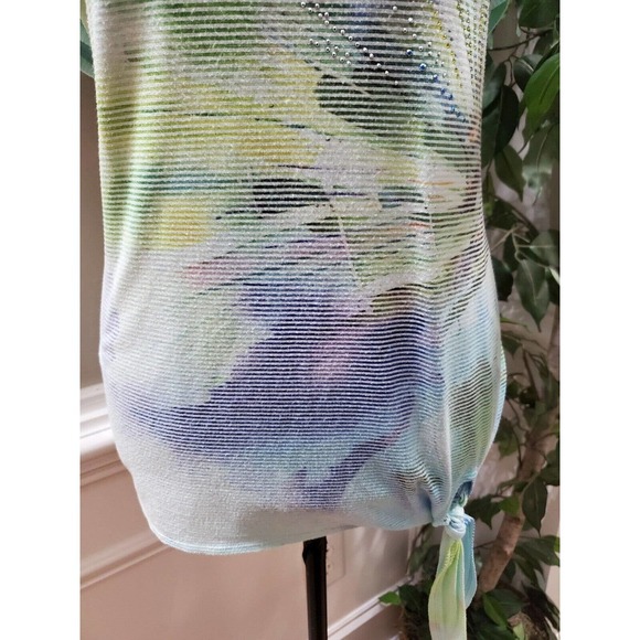 Zenergy Women's Multicolor Polyester Scoop Neck Short Sleeve Pullover Shirt 2 L - Picture 4 of 11